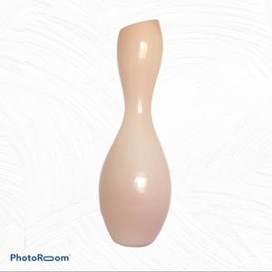 Poland Made Large Pink Vase Bowling Pin Shape